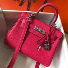 Replica Handbag Store Mini Kelly 20cm Bag In Rose Red Clemence Leather Replica Handbag Store Mini Kelly 20cm Bag In Rose Red Clemence Leather