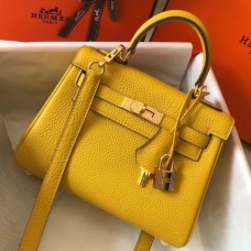 Replica Handbag Store Mini Kelly 20cm Bag In Yellow Clemence Leather Replica Handbag Store Mini Kelly 20cm Bag In Yellow Clemence Leather