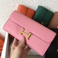 Replica Handbag Store Pink Epsom Constance Long Wallet