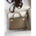 Replica Handbag Store Kelly Mini II Sellier Bicolor Handmade Bag in Taupe and Craie Epsom Calfskin