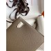 Replica Handbag Store Kelly Mini II Sellier Bicolor Handmade Bag in Taupe and Craie Epsom Calfskin