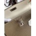 Replica Handbag Store Kelly Mini II Sellier Bicolor Handmade Bag in Taupe and Craie Epsom Calfskin