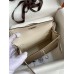 Replica Handbag Store Kelly Mini II Sellier Bicolor Handmade Bag in Taupe and Craie Epsom Calfskin