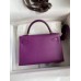 Replica Handbag Store Kelly Mini II Sellier Handmade Bag In Anemone Epsom Calfskin