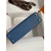 Replica Handbag Store Kelly Mini II Sellier Handmade Bag In Blue Agate Epsom Calfskin
