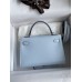 Replica Handbag Store Kelly Mini II Sellier Handmade Bag In Blue Brume Epsom Calfskin Replica Handbag Store Kelly Mini II Sellier Handmade Bag In Blue Brume Epsom Calfskin