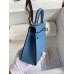 Replica Handbag Store Kelly Mini II Sellier Handmade Bag In Blue Paradise Epsom Calfskin