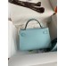 Replica Handbag Store Kelly Mini II Sellier Handmade Bag In Blue Zephyr Epsom Calfskin Replica Handbag Store Kelly Mini II Sellier Handmade Bag In Blue Zephyr Epsom Calfskin