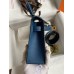 Replica Handbag Store Kelly Mini II Sellier Handmade Bag In Deep Blue Epsom Calfskin