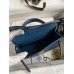 Replica Handbag Store Kelly Mini II Sellier Handmade Bag In Deep Blue Epsom Calfskin