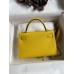 Replica Handbag Store Kelly Mini II Sellier Handmade Bag In Jaune de Naples Epsom Calfskin