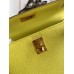 Replica Handbag Store Kelly Mini II Sellier Handmade Bag In Lime Epsom Calfskin
