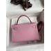 Replica Handbag Store Kelly Mini II Sellier Handmade Bag In Mauve Sylvestre Epsom Calfskin