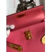 Replica Handbag Store Kelly Mini II Sellier Handmade Bag In Rose Azalee Epsom Calfskin
