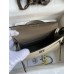 Replica Handbag Store Kelly Mini II Sellier Bicolor Handmade Bag in Craie and Gris Asphalt Epsom Calfskin
