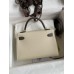 Replica Handbag Store Kelly Mini II Sellier Bicolor Handmade Bag in Craie and Etain Epsom Calfskin