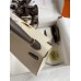 Replica Handbag Store Kelly Mini II Sellier Bicolor Handmade Bag in Craie and Etain Epsom Calfskin