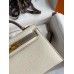 Replica Handbag Store Kelly Mini II Sellier Bicolor Handmade Bag in Nata and Taupe Epsom Calfskin
