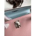 Replica Handbag Store Kelly Mini II Sellier Bicolor Handmade Bag in Rose Sakura and Blue Brume Epsom Calfskin