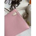 Replica Handbag Store Kelly Mini II Sellier Bicolor Handmade Bag in Rose Sakura and Nata Chevre Mysore Leather