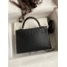 Replica Handbag Store Kelly Mini II Sellier Handmade Bag In Black Ostrich Leather