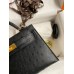 Replica Handbag Store Kelly Mini II Sellier Handmade Bag In Black Ostrich Leather
