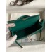 Replica Handbag Store Kelly Mini II Sellier Handmade Bag In Vert Vertigo Ostrich Leather