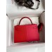 Replica Handbag Store Kelly Mini II Sellier Tri-color Bag In Red/Rose Extreme/Blue Epsom Calfskin
