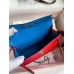 Replica Handbag Store Kelly Mini II Sellier Tri-color Bag In Red/Rose Extreme/Blue Epsom Calfskin