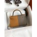 Replica Handbag Store Kelly Mini II Sellier Tri-color Bag In Taupe/Sesame/Blue Nuit Epsom Calfskin