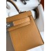 Replica Handbag Store Kelly Mini II Sellier Tri-color Bag In Taupe/Sesame/Blue Nuit Epsom Calfskin