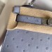 Replica Handbag Store Kelly Mini II Sellier Handmade Bag In Blue Lin Ostrich Leather