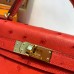 Replica Handbag Store Kelly Mini II Sellier Handmade Bag In Red Ostrich Leather