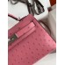 Replica Handbag Store Kelly Mini II Sellier Handmade Bag In Terre Cutie Ostrich Leather