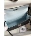 Replica Handbag Store Kelly Mini II Sellier Verso Handmade Bag in Black and Blue Brume Epsom Calfskin