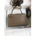 Replica Handbag Store Kelly Mini II Sellier Verso Handmade Bag in Taupe and Bamboo Epsom Calfskin