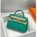 Replica Handbag Store Kelly Mini II Bag In Vert Jade Epsom Leather GHW