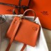 Replica Handbag Store Mini Kelly 20cm Bag In Orange Clemence Leather