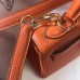 Replica Handbag Store Mini Kelly 20cm Bag In Orange Clemence Leather