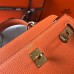 Replica Handbag Store Mini Kelly 20cm Bag In Orange Clemence Leather