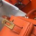 Replica Handbag Store Mini Kelly 20cm Bag In Orange Clemence Leather
