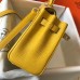 Replica Handbag Store Mini Kelly 20cm Bag In Yellow Clemence Leather
