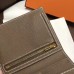 Replica Handbag Store Bearn Compact Wallet In Taupe Grey Epsom Leather