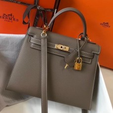 Replica Handbag Store Kelly 25cm Sellier Bag In Taupe Epsom Leather