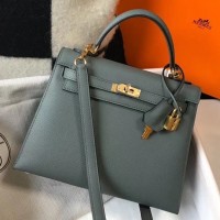 Replica Handbag Store Kelly 25cm Sellier Bag In Vert Amande Epsom Leather