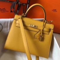 Replica Handbag Store Kelly 25cm Sellier Bag In Yellow Epsom Leather Replica Handbag Store Kelly 25cm Sellier Bag In Yellow Epsom Leather