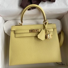 Replica Handbag Store Kelly Sellier 25cm Handmade Bag In Jaune Poussin Epsom Calfskin