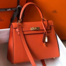 Replica Handbag Store Orange Epsom Kelly 25cm Sellier Handmade Bag