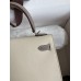 Replica Handbag Store Kelly Sellier 25 Bicolor Bag in Craie and Gris Asphalt Epsom Calfskin