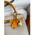 Replica Handbag Store Kelly Sellier 25 Bicolor Bag in Craie and Yellow Epsom Calfskin